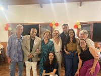 Paulo Cesar-Laercio Jr-Rosemarie-Eu-Jorge Luiz-Paulo Xavier-Olivia Wendling-Gabi Andrade e a frente-Wilian Schmidt